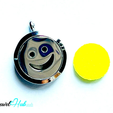 😊 Golden Glow – Stainless Steel Aromatherapy Pendant for Joy & Chill Vibes CT