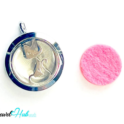 🐱 Purrfect Calm – Stainless Steel Aromatherapy Pendant for Cat Lovers & Cozy Vibes CT