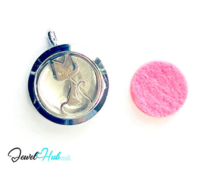 🐱 Purrfect Calm – Stainless Steel Aromatherapy Pendant for Cat Lovers & Cozy Vibes CT