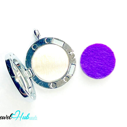 ✝️ Violet Grace – Stainless Steel Aromatherapy Pendant for Calm & Quiet Faith CT