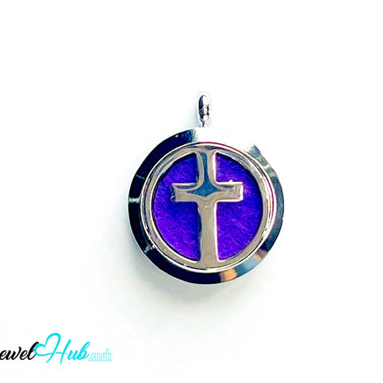 ✝️ Violet Grace – Stainless Steel Aromatherapy Pendant for Calm & Quiet Faith CT