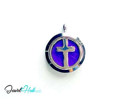 ✝️ Violet Grace – Stainless Steel Aromatherapy Pendant for Calm & Quiet Faith CT