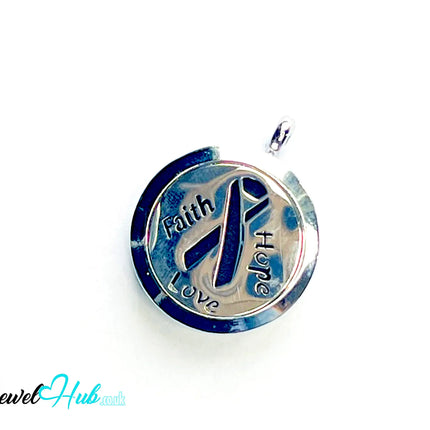 🎗️ Trio Heart – Stainless Steel Aromatherapy Pendant for Strength & Kindness CT