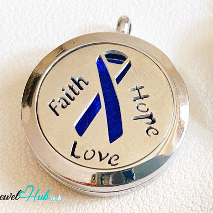 🎗️ Trio Heart – Stainless Steel Aromatherapy Pendant for Strength & Kindness CT