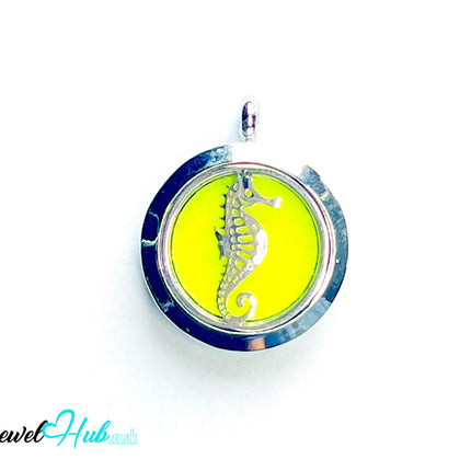 🐚 Sunset Seahorse – Stainless Steel Aromatherapy Pendant for Flow & Joy CT