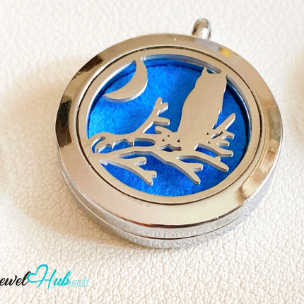 🦉 Moonlight Owl – Stainless Steel Aromatherapy Pendant for Wisdom & Calm CT