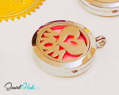 💖 Heart of Mum – Stainless Steel Aromatherapy Pendant for Love & Appreciation CT