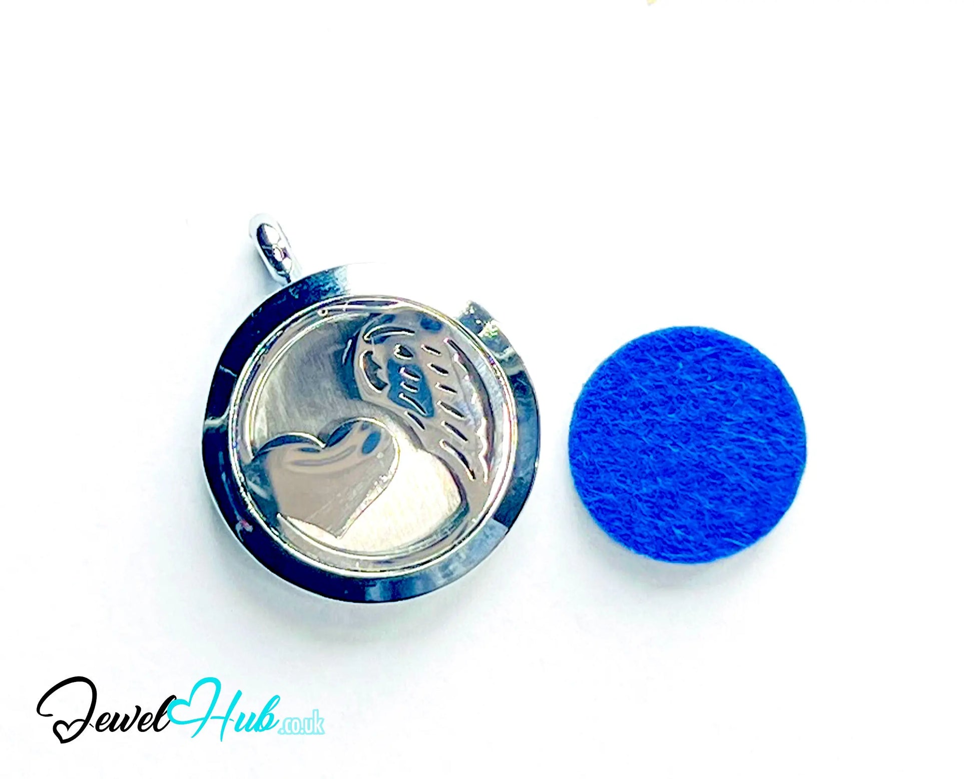 🪽 Heart & Wing – Stainless Steel Aromatherapy Pendant for Comfort & Care CT