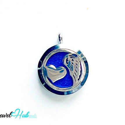 🪽 Heart & Wing – Stainless Steel Aromatherapy Pendant for Comfort & Care CT