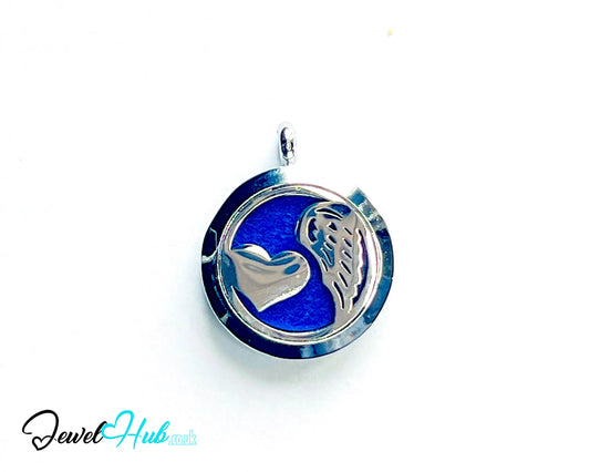 🪽 Heart & Wing – Stainless Steel Aromatherapy Pendant for Comfort & Care CT