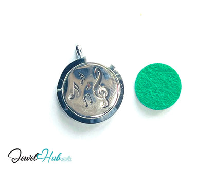 🎶 Melody Calm – Stainless Steel Aromatherapy Pendant for Harmony & Clarity CT