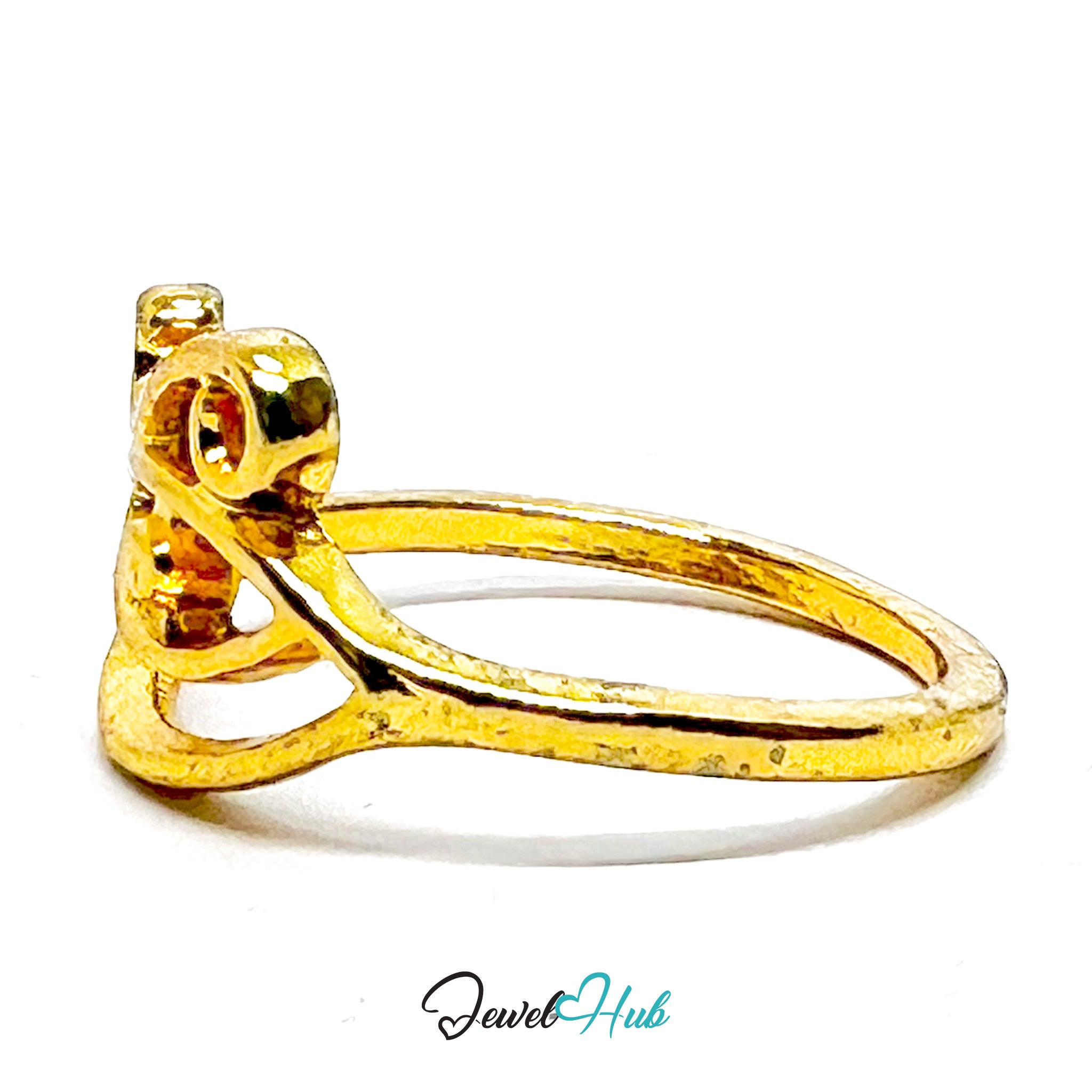 Zinc Alloy Ring Gold Horus Eye Protective Motif - UK O / US 7