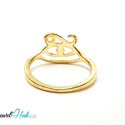 👁️ Gold Horus Eye Ring – Zinc Alloy · UK O · US 7.5 · Protective Motif · Polished Gold Finish CA