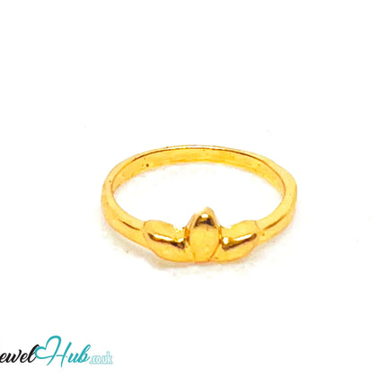 💛 Leave Access Gold-Plated Zinc Ring · UK K · US 5.5 · Minimalist Gold · Central Dot Detail CA