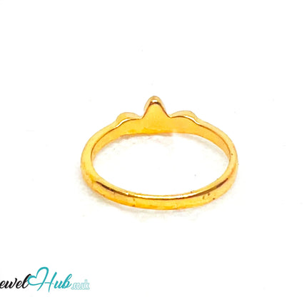 💛 Leave Access Gold-Plated Zinc Ring · UK K · US 5.5 · Minimalist Gold · Central Dot Detail CA