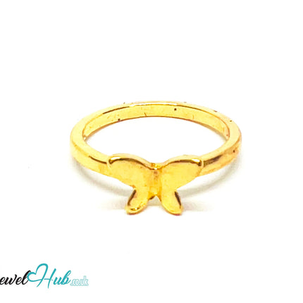 🦋 Butterfly Gold-Plated Zinc Ring · UK M · US 6.5 · Minimalist Gold · Nature Motif CA