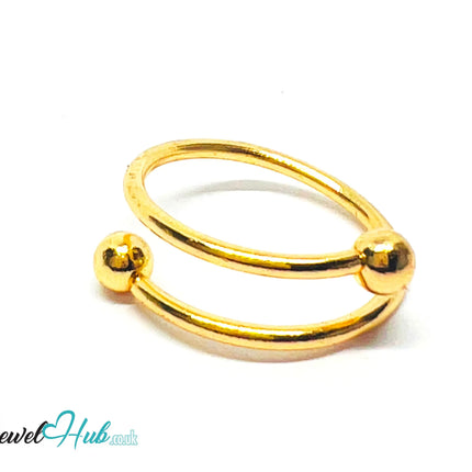 💛 ParallelBeads Gold-Plated Zinc Ring · UK L · US 6 · Dual Band · Minimalist Gold CA