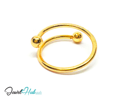 💛 ParallelBeads Gold-Plated Zinc Ring · UK L · US 6 · Dual Band · Minimalist Gold