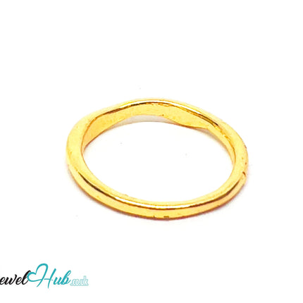 💛 TwinDot Gold-Plated Zinc Ring · UK L · US 6 · Dual Band · Minimalist Gold CA