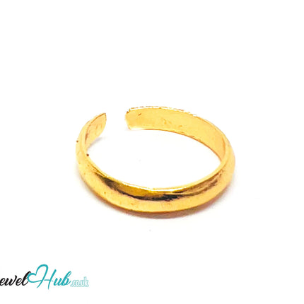💛 OpenBand Gold-Plated Zinc Ring · UK K · US 5.5 · Adjustable Band · Polished Gold CA