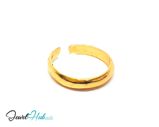 💛 OpenBand Gold-Plated Zinc Ring · UK K · US 5.5 · Adjustable Band · Polished Gold