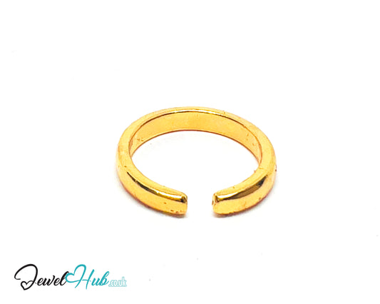 💛 OpenBand Gold-Plated Zinc Ring · UK K · US 5.5 · Adjustable Band · Polished Gold
