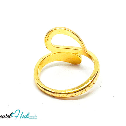 Twist Loop 💛 Zinc Gold Plated Ring UK N · US 7 · Sculptural Minimalism CA