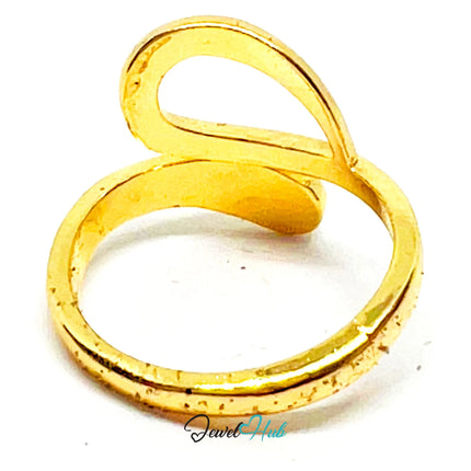 Twist Loop 💛 Zinc Gold Plated Ring UK N · US 7 · Sculptural Minimalism