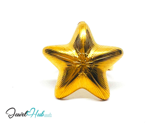 ⭐ Starform Gold Plated Star Ring · Zinc Alloy · UK M · US 7 · Celestial Statement