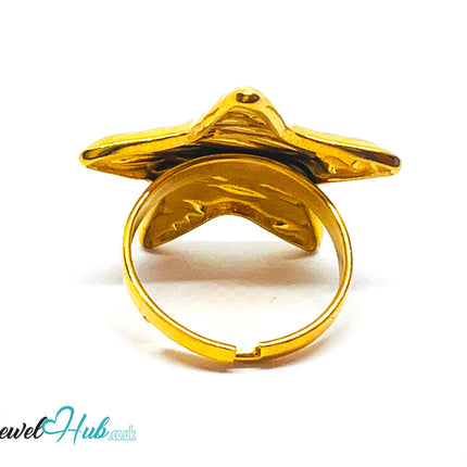 Stratastar Gold Plated ⭐ Star Ring · Zinc Alloy · UK N · US 7.5 · Bold Celestial Statement CA