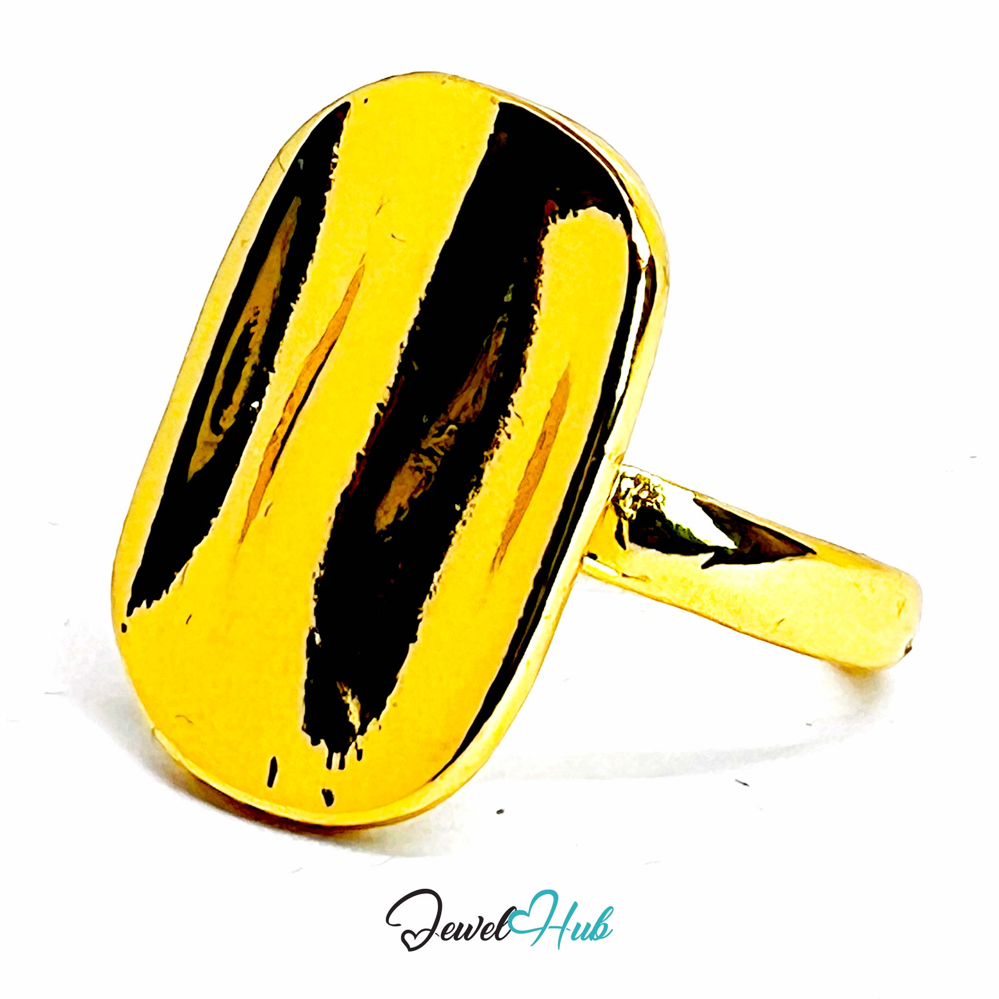 Spiral Multi-Band Gold-Plated Zinc Ring – Statement Wrap Design