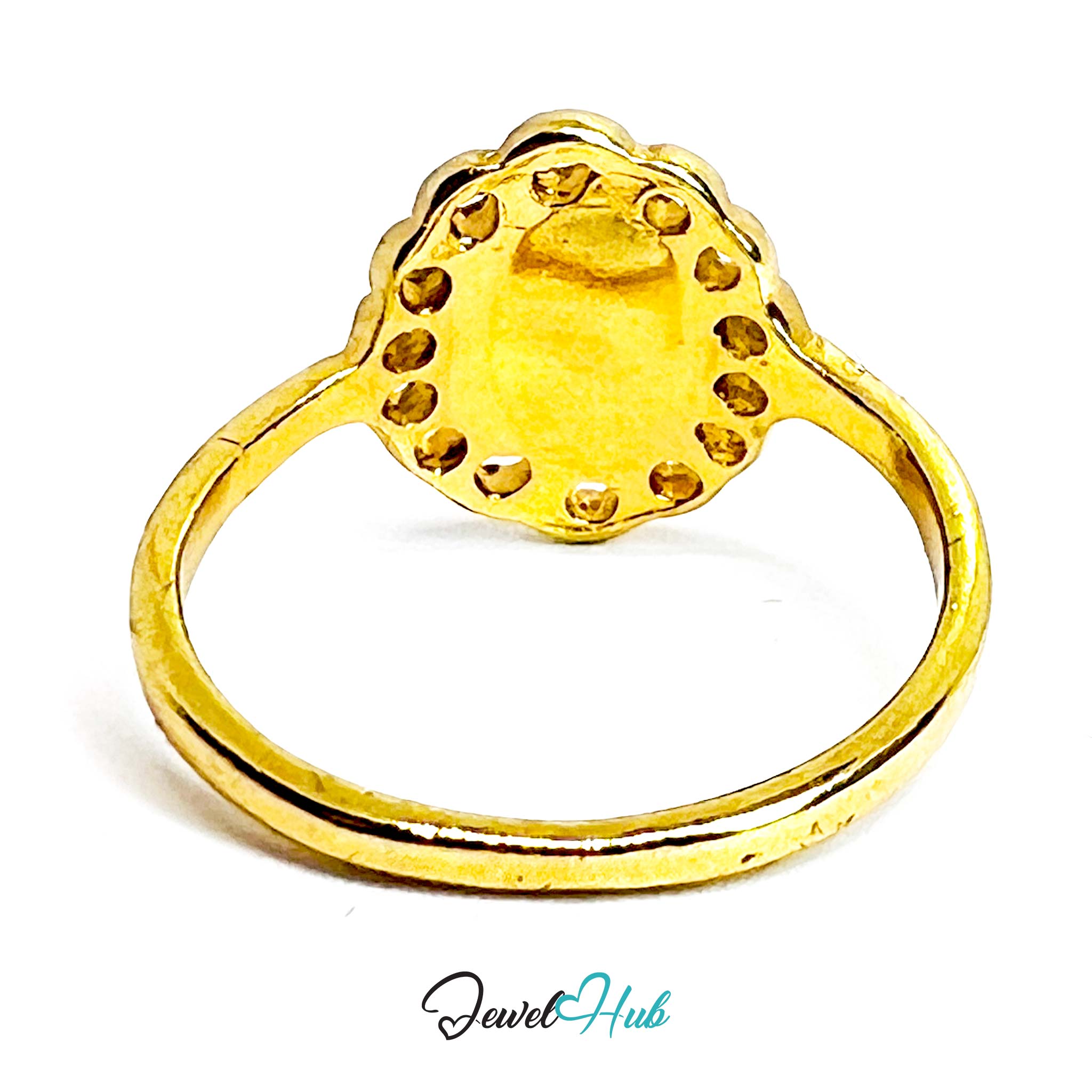 Sacred Mary Gold-Plated Ring – Filigree Ornate Spiritual Frame