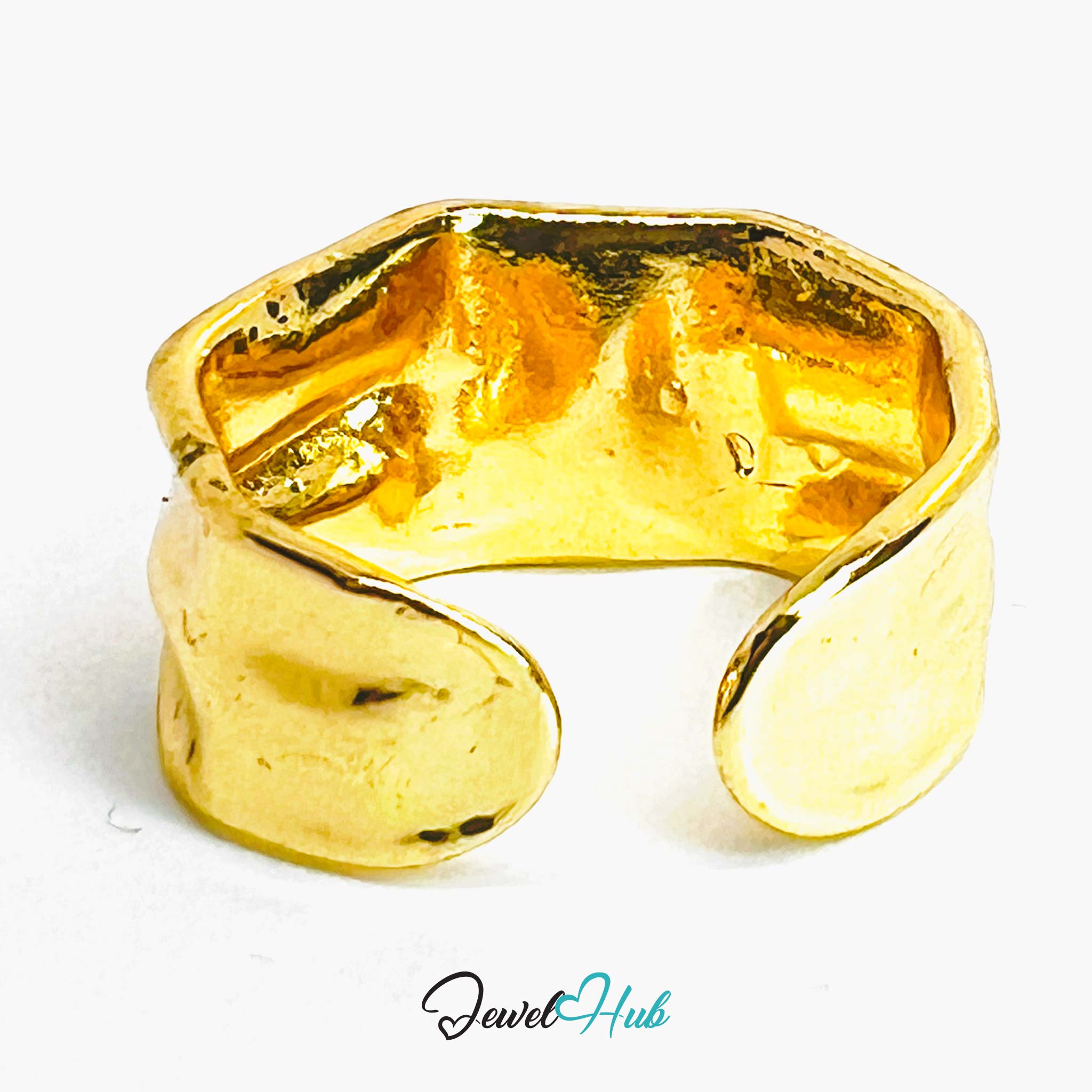 Irregular Organic Gold-Plated Ring – Sculptural Asymmetric Form
