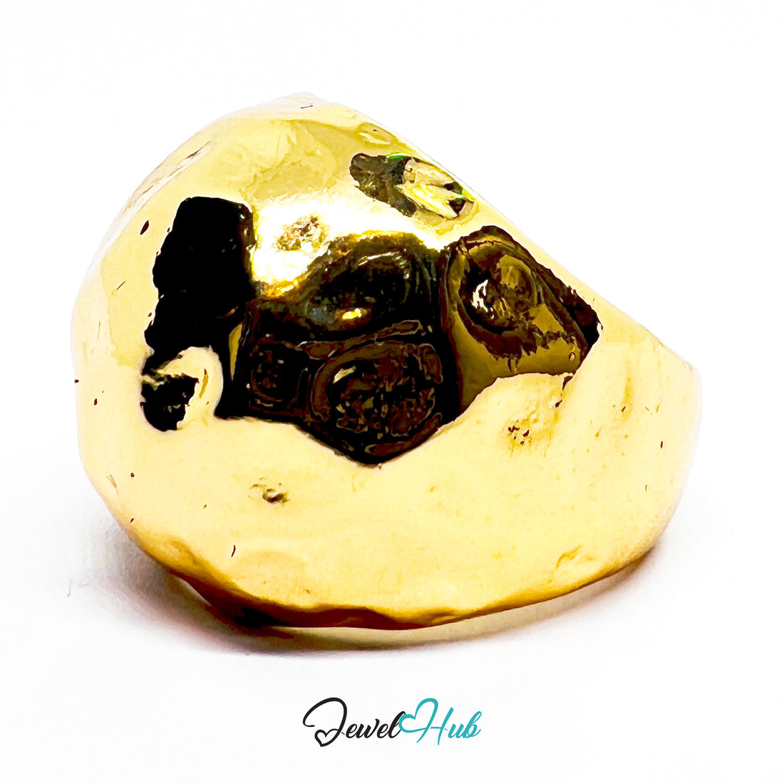 Zinc Alloy Gold-Plated Resin Dome Ring Sculptural Statement