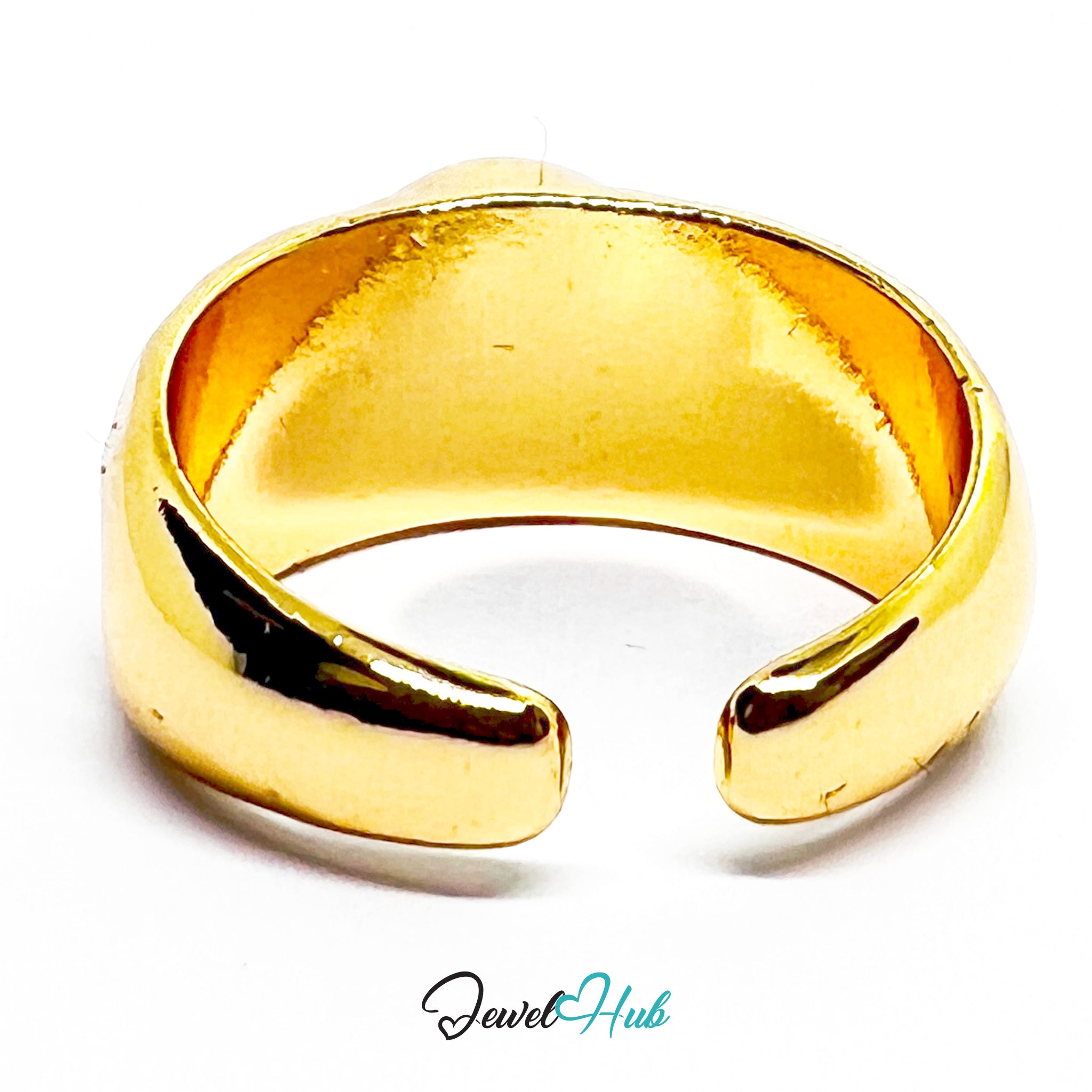Zinc Alloy Gold-Plated Green Resin Dome Ring Sculptural Design
