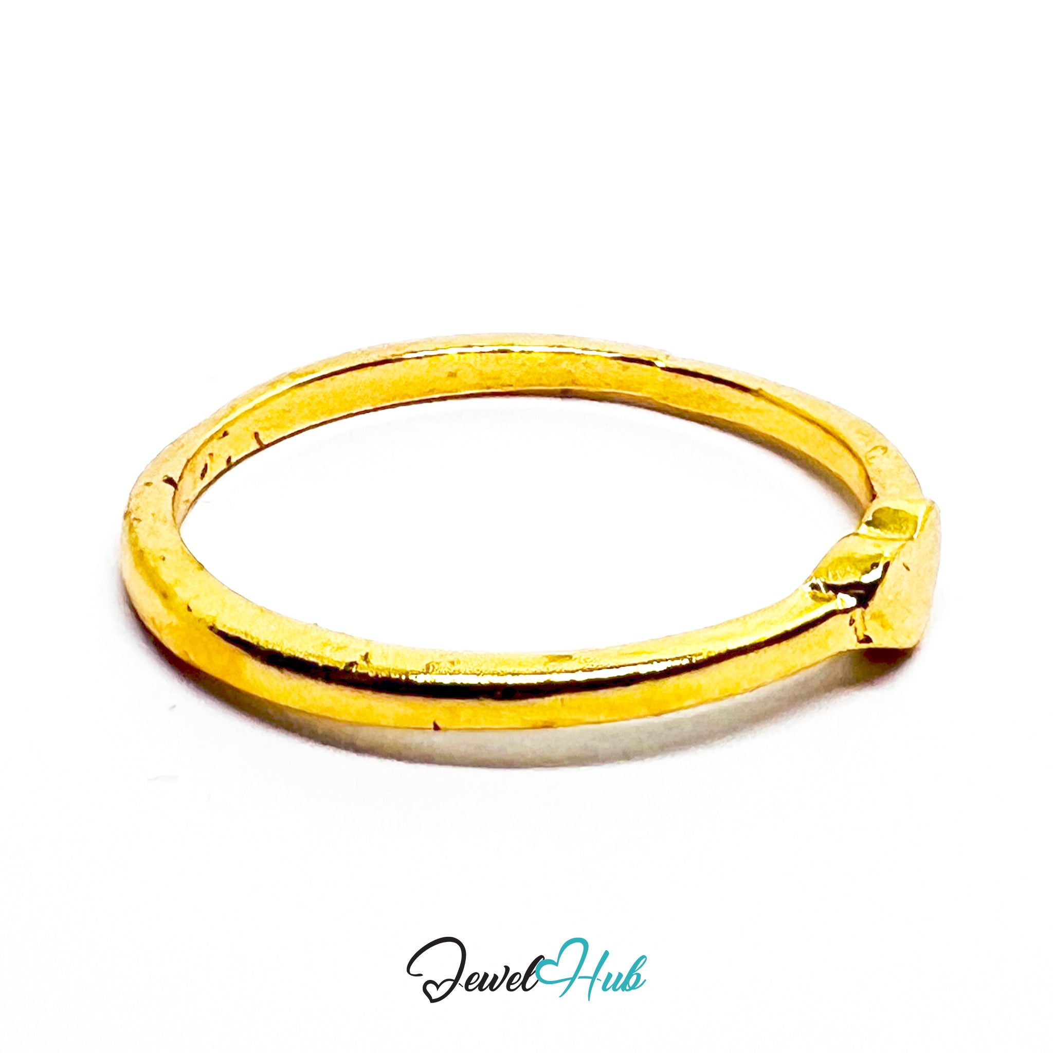 Gold-Plated Zinc Alloy Heart Ring Minimal Dainty Love Design