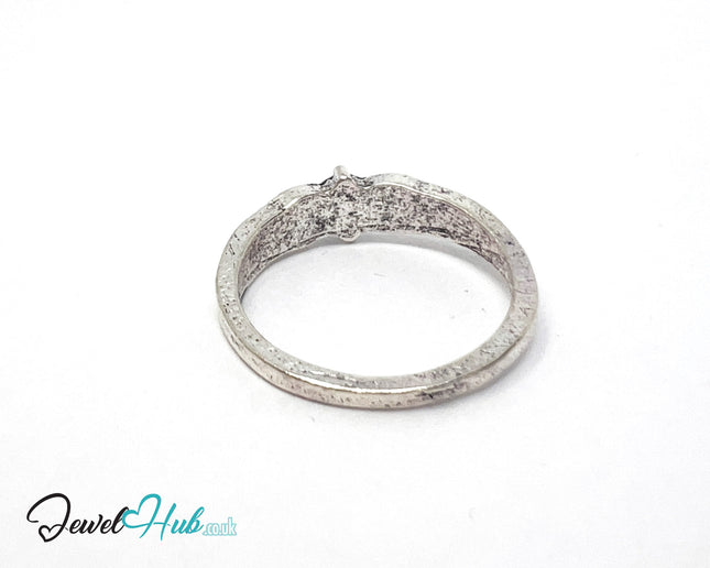 ⛓️ Silver Yin-Yang Balance Ring – Zinc Alloy · UK N · US 7 · Sculptural Taijitu Motif · Brushed Silver Finish CA