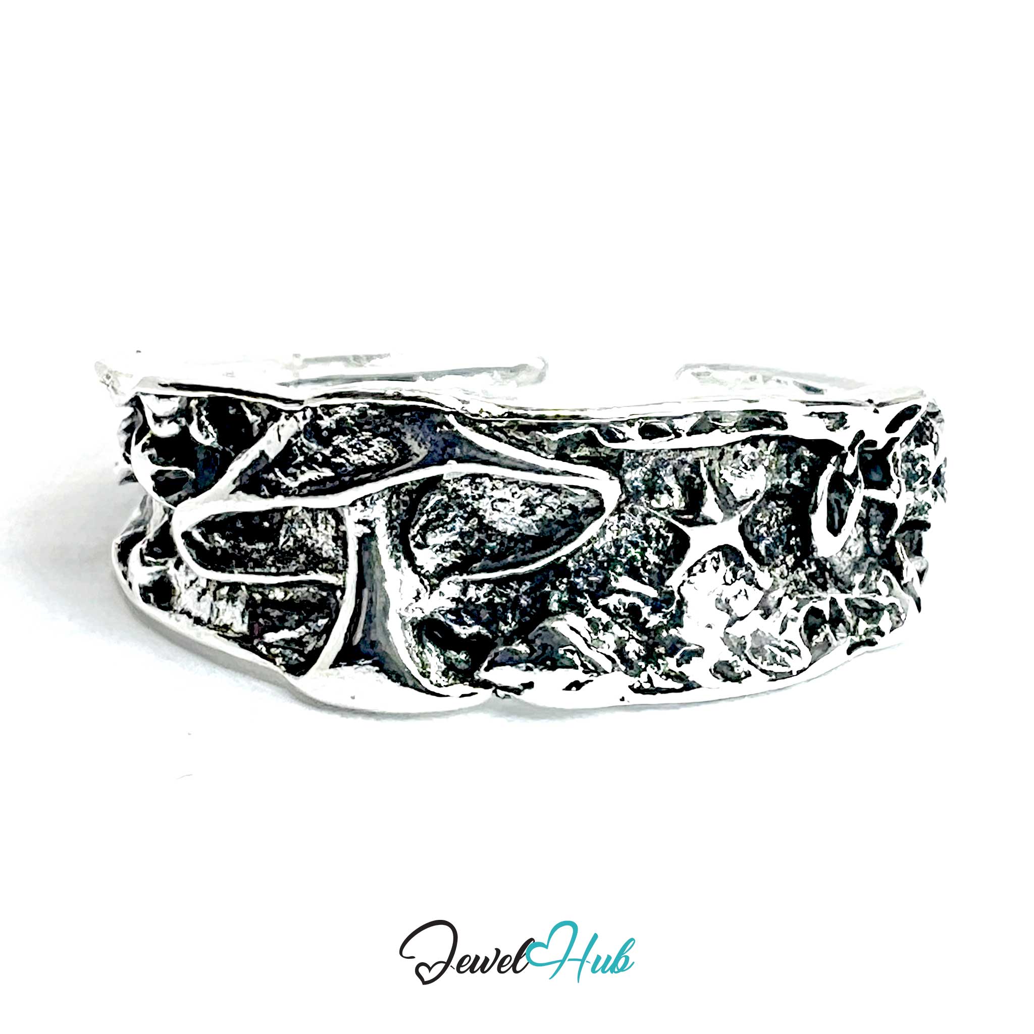 Punk Mushroom Ring · Zinc Alloy · Silver‑Plated Sculptural Fungi Motif