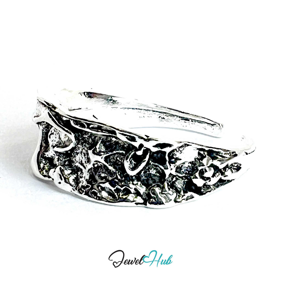 Punk Mushroom Ring · Zinc Alloy · Silver‑Plated Sculptural Fungi Motif