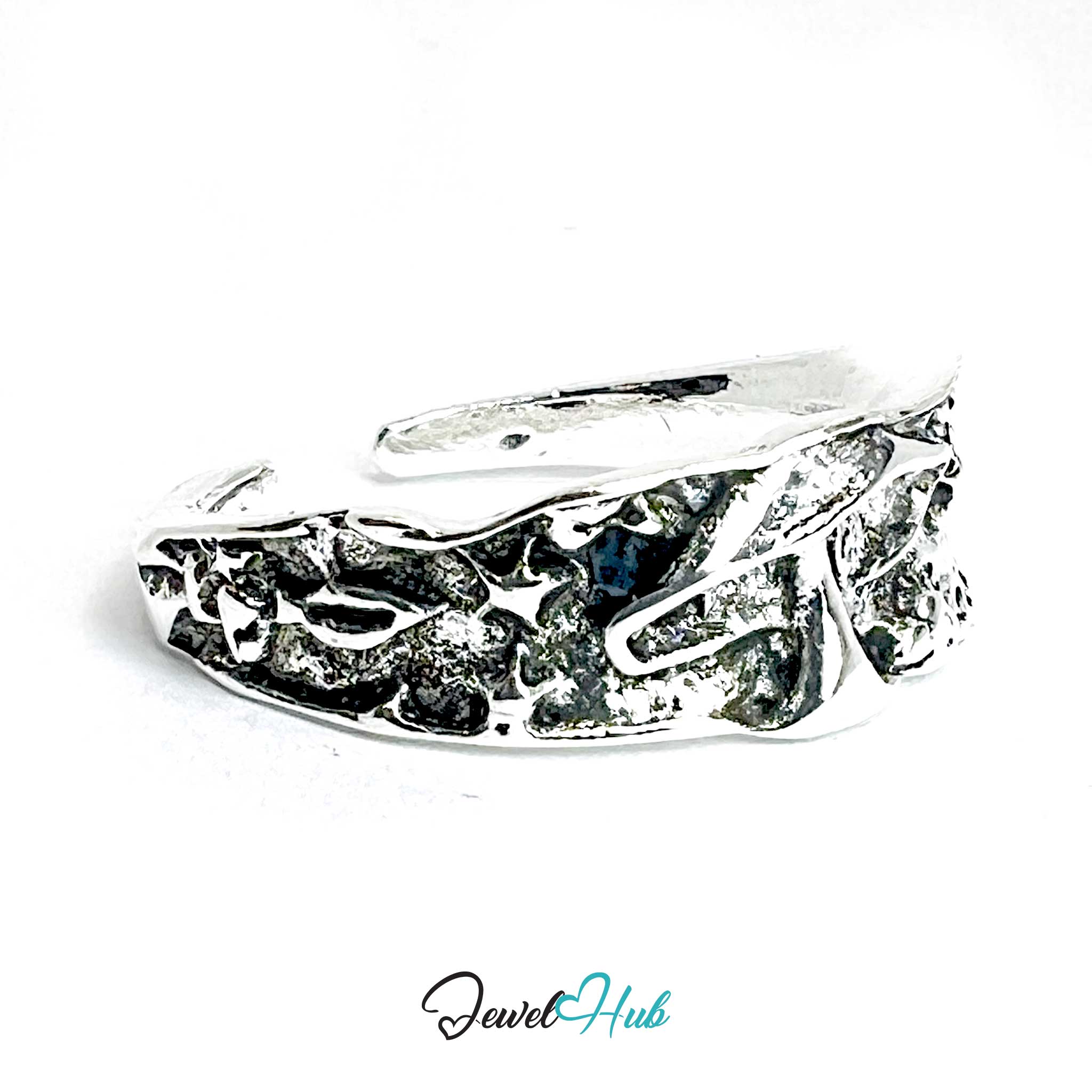 Punk Mushroom Ring · Zinc Alloy · Silver‑Plated Sculptural Fungi Motif
