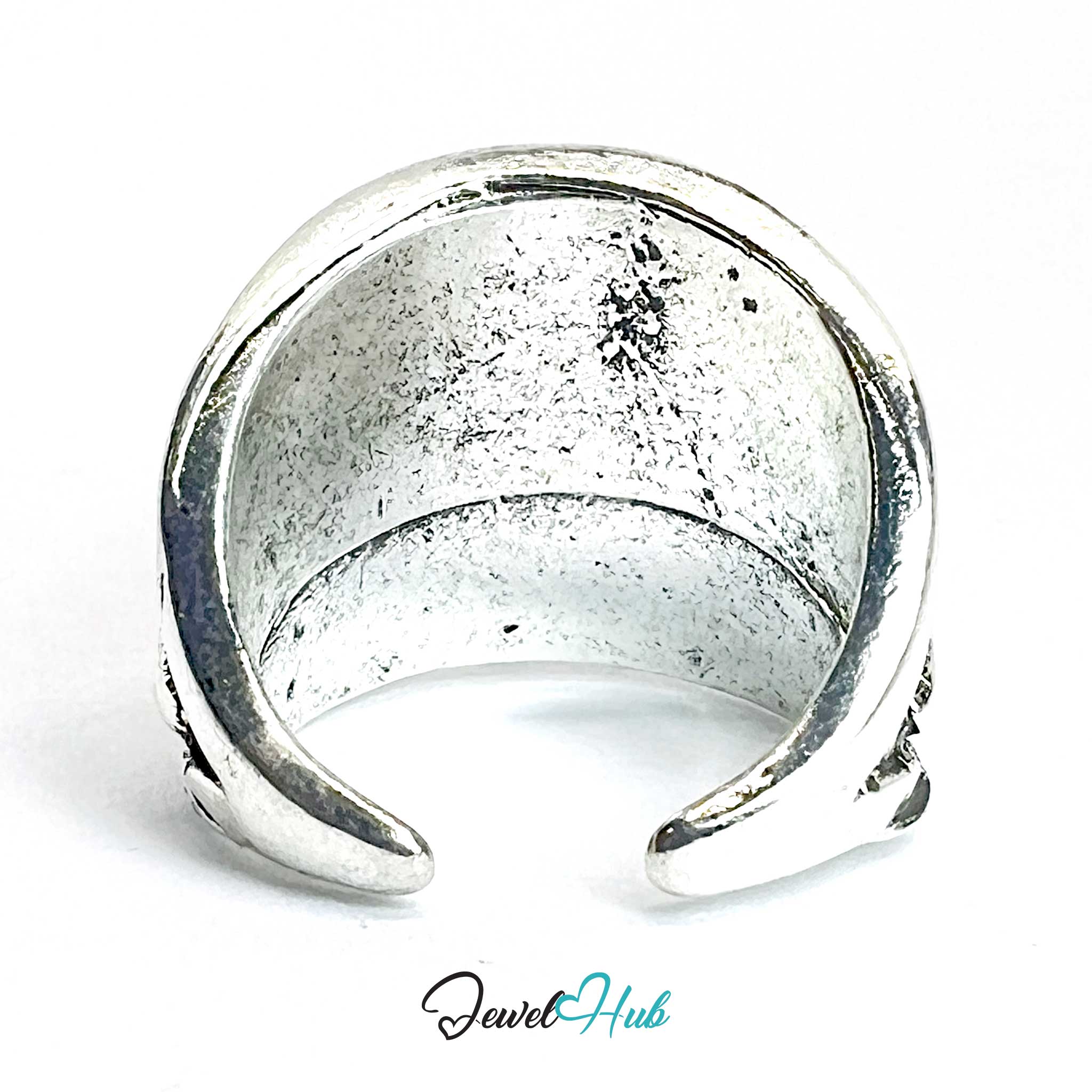 Punk Rose Ring · Zinc Alloy · Silver‑Plated Sculptural Floral Design
