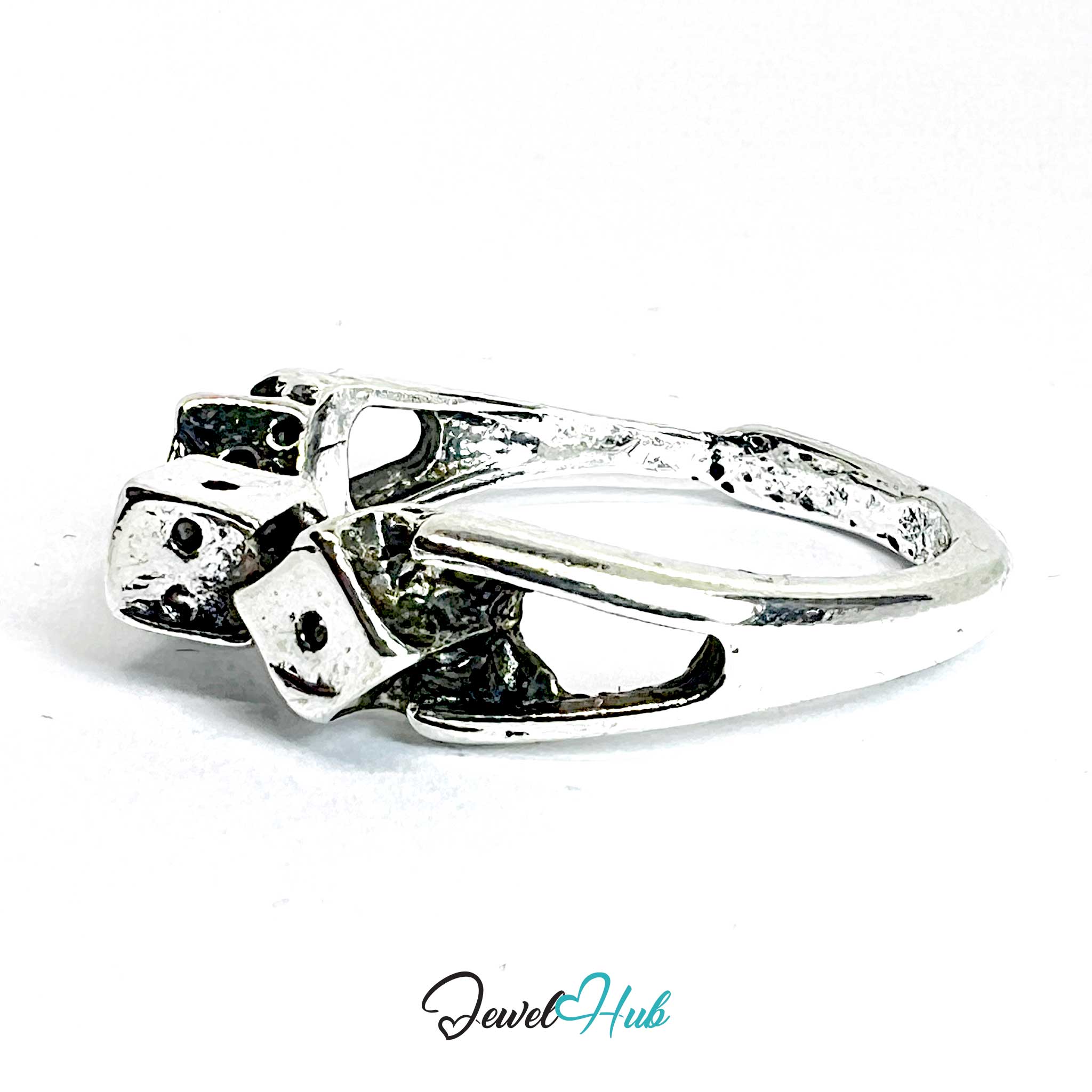 Zinc Alloy Silver‑Plated Dice Punk Ring – Symbolic Risk & Rebellion