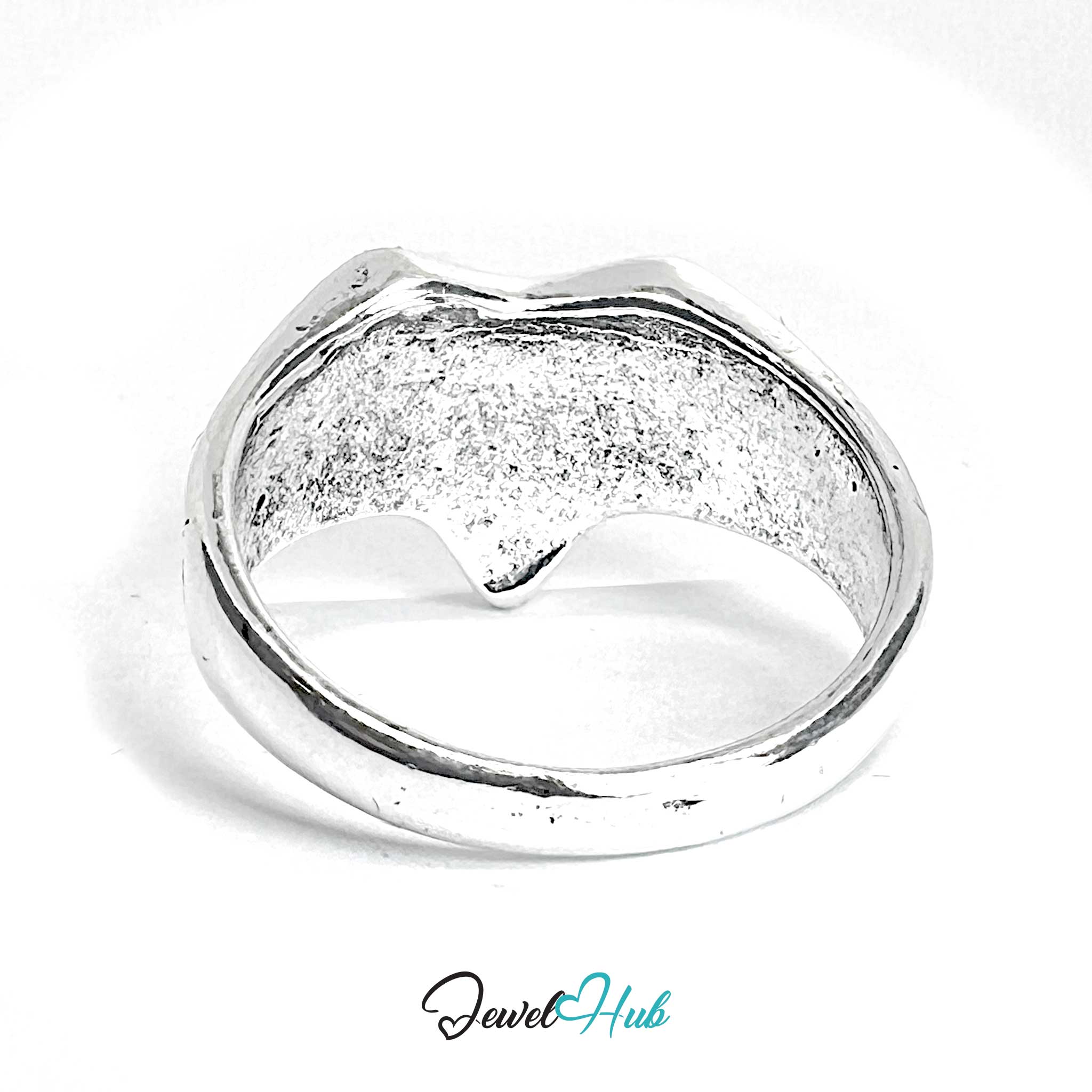 Zinc Alloy Silver‑Plated Punk Ring – Sculpted Symbolic Statement Design