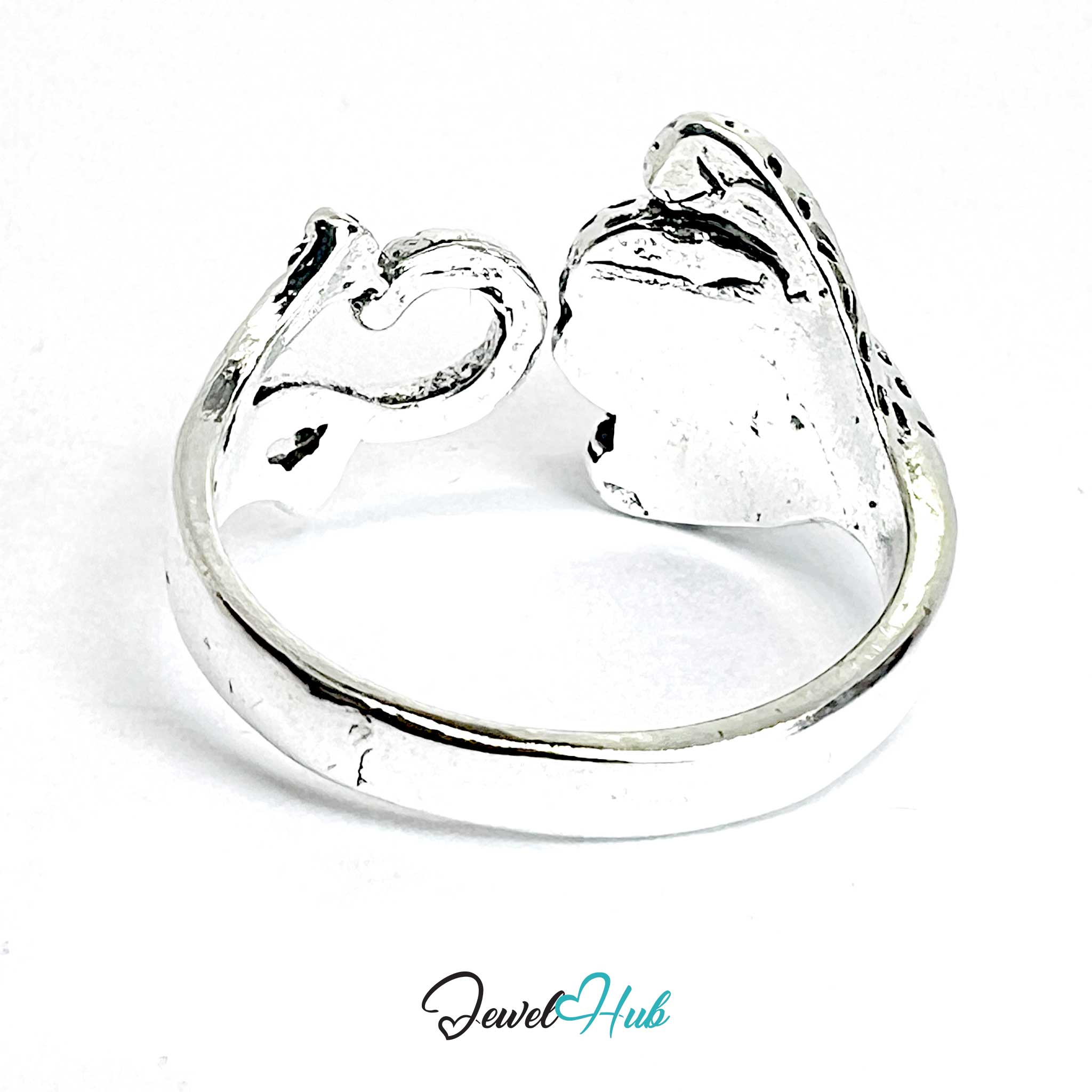 Zinc Alloy Silver‑Plated Punk Ring – Wild Cat Sculptural Symbolic Design