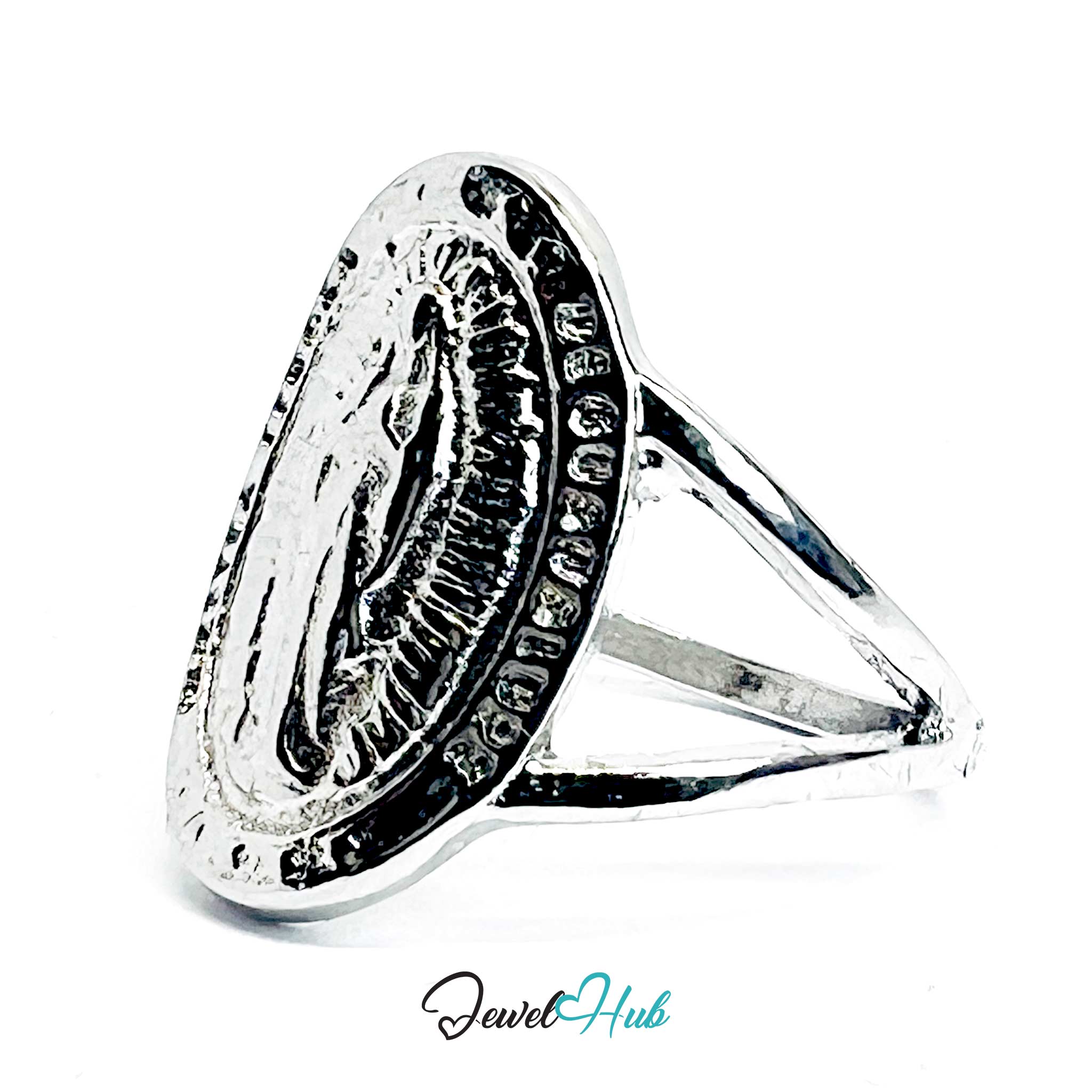 Virgin Mary Ring | Silver‑Tone Zinc Alloy Devotional Band