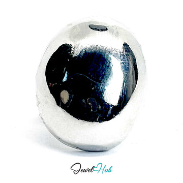 Silver-Plated Spiral Dome Zinc Alloy Ring – Sculptural Form
