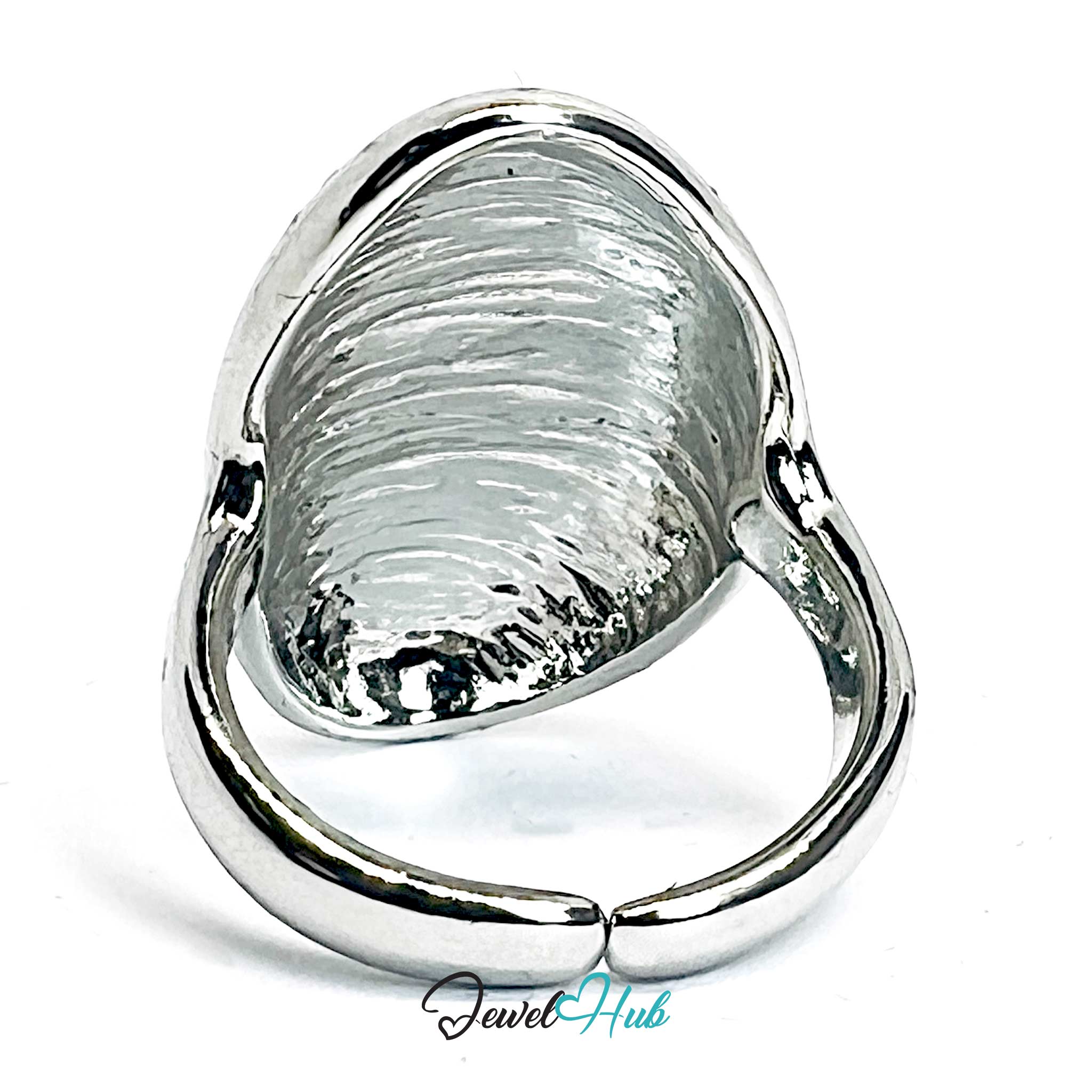 Silver-Plated Dome Zinc Alloy Ring – Modern Mirror-Shine Statement
