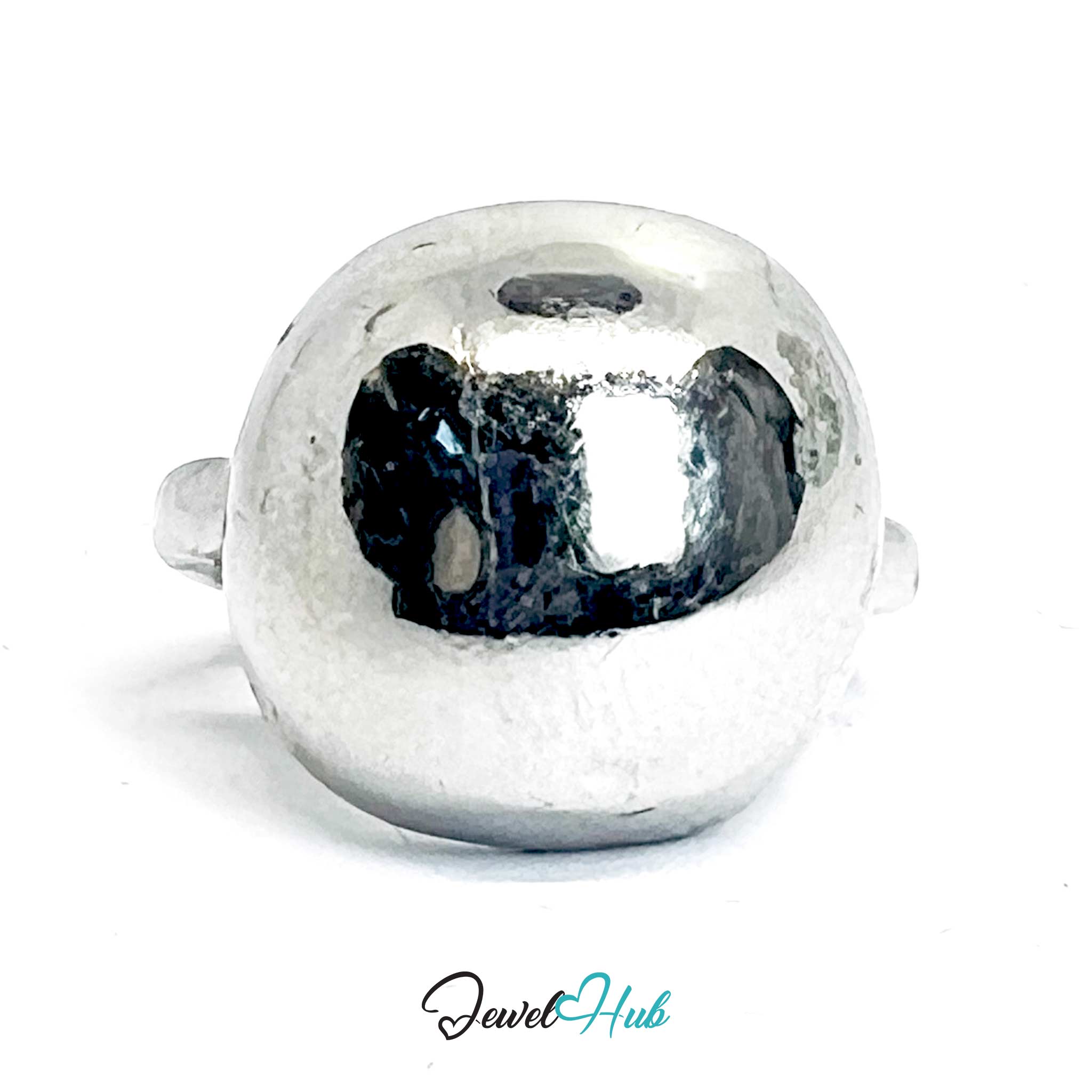 Silver-Plated Dome Zinc Alloy Ring – Mirror-Shine Minimalist Design