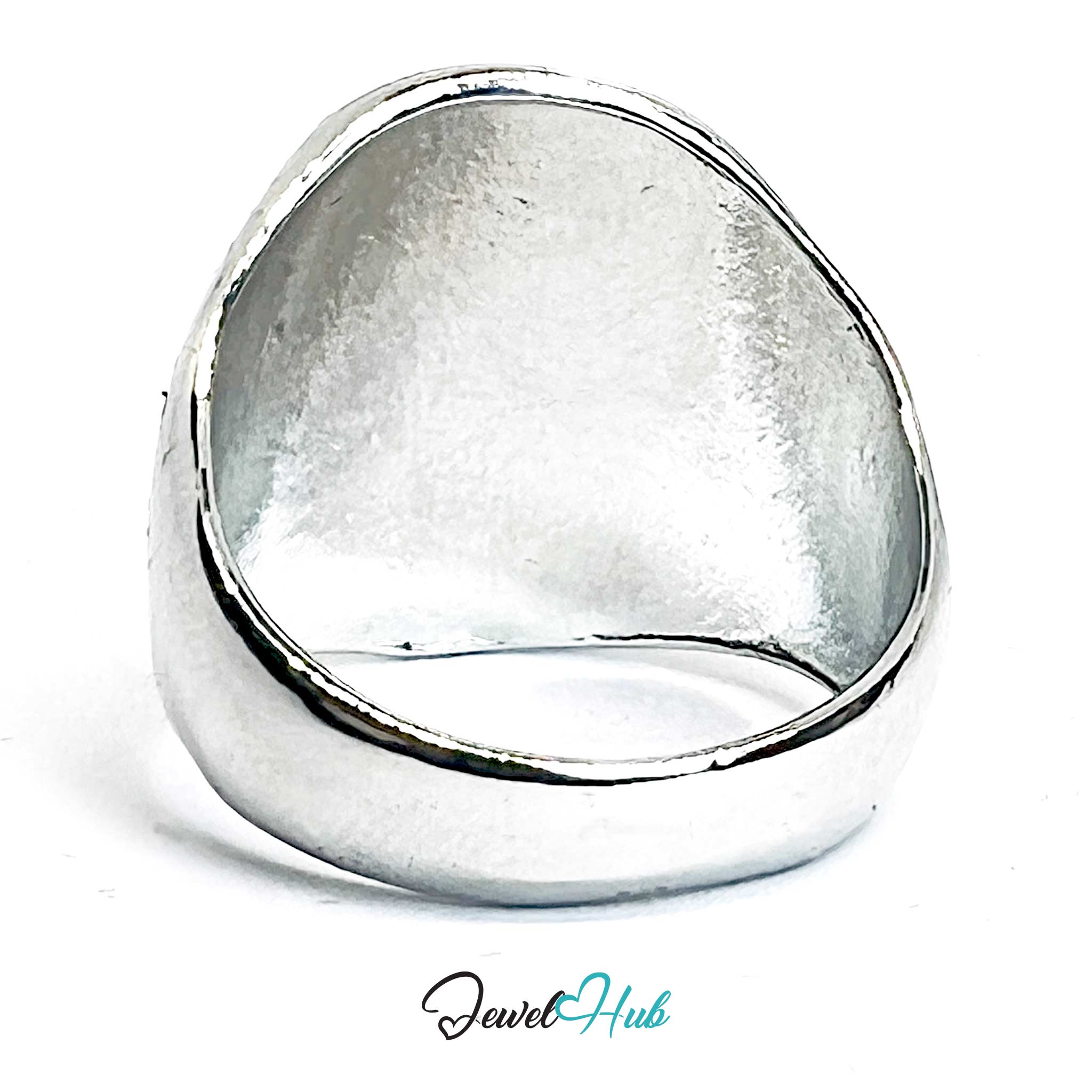 Silver-Plated Abstract Zinc Alloy Ring – Sculptural Statement Design