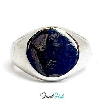 Silver-Plated Zinc Alloy Signet Ring – Minimalist Everyday Statement